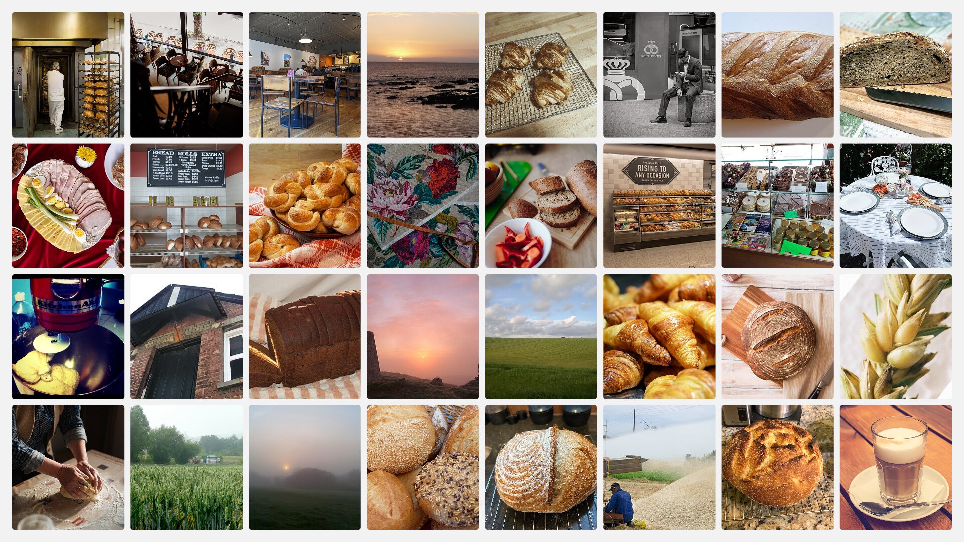 1. Breit sammeln: 32 Bilder rund um Brot, Backstube, Morgen und Frühstück Fotos über Wikimedia Commons, Nachweise in den Speaker Notes