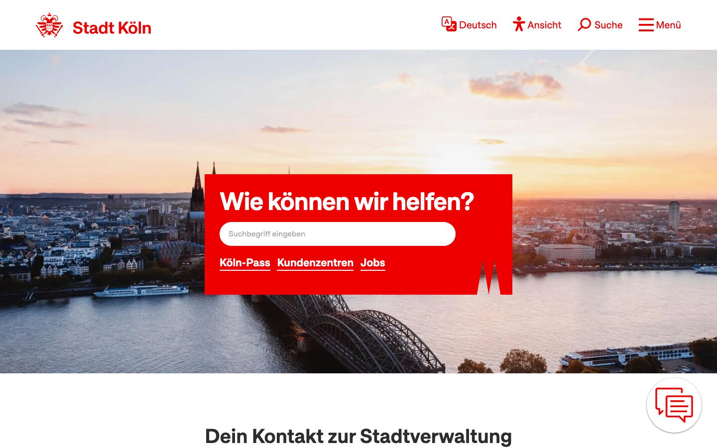 Screenshot einer Website