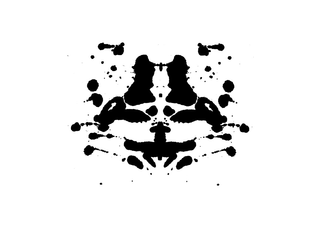 Was sehen Sie? Rorschach-Tafel I, 1921, gemeinfrei