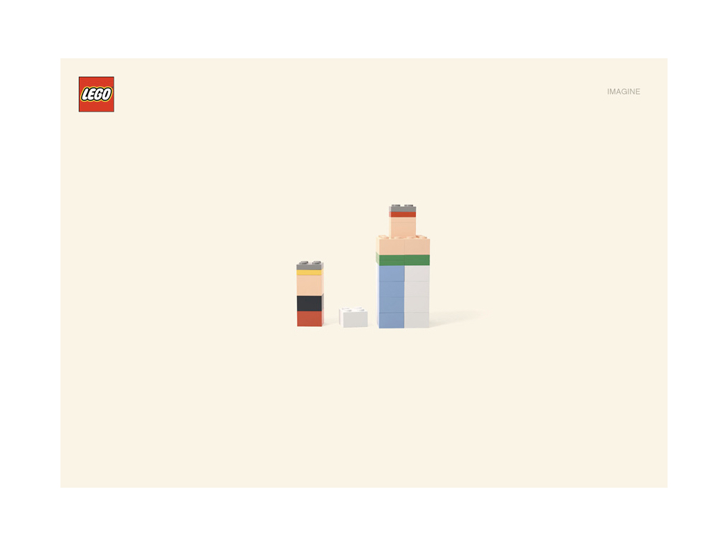 Wer ist das? LEGO, Anzeigenkampagne »Imagine«, ca. 2011