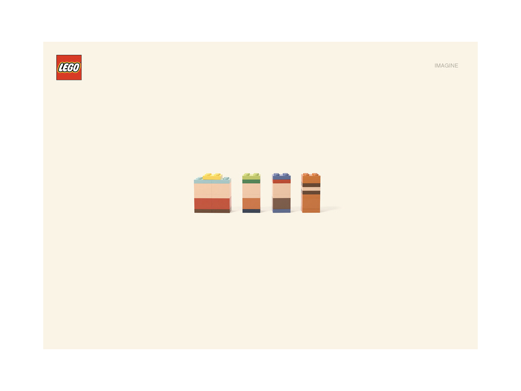 Wer ist das? LEGO, Anzeigenkampagne »Imagine«, ca. 2011