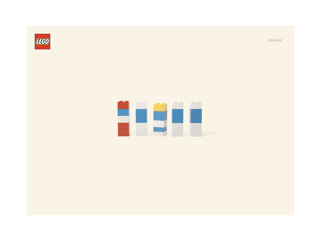 Wer ist das? LEGO, Anzeigenkampagne »Imagine«, ca. 2011