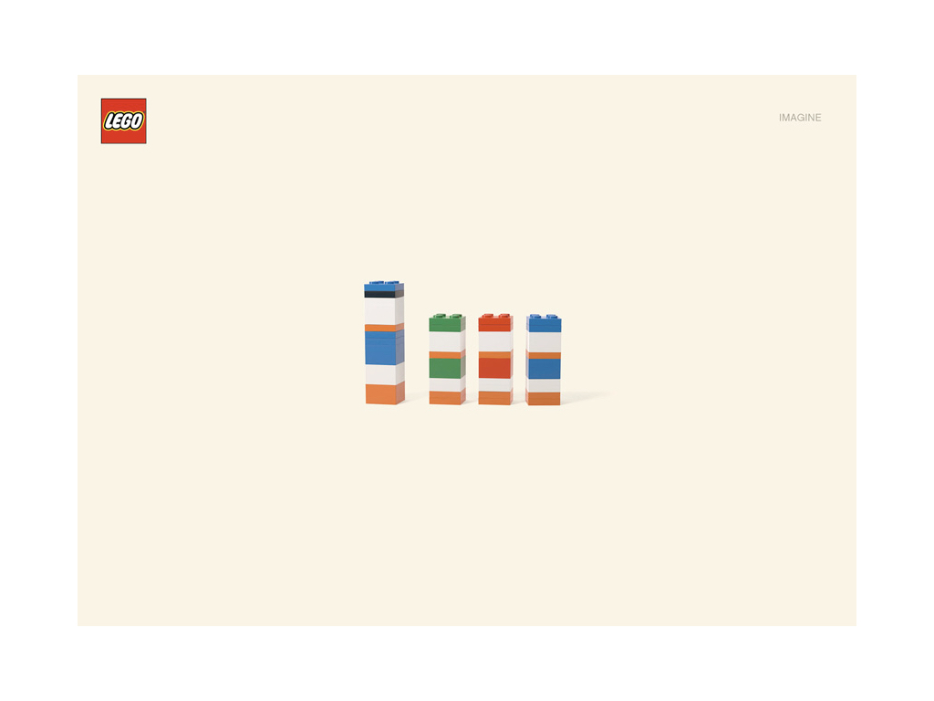 Wer ist das? LEGO, Anzeigenkampagne »Imagine«, ca. 2011