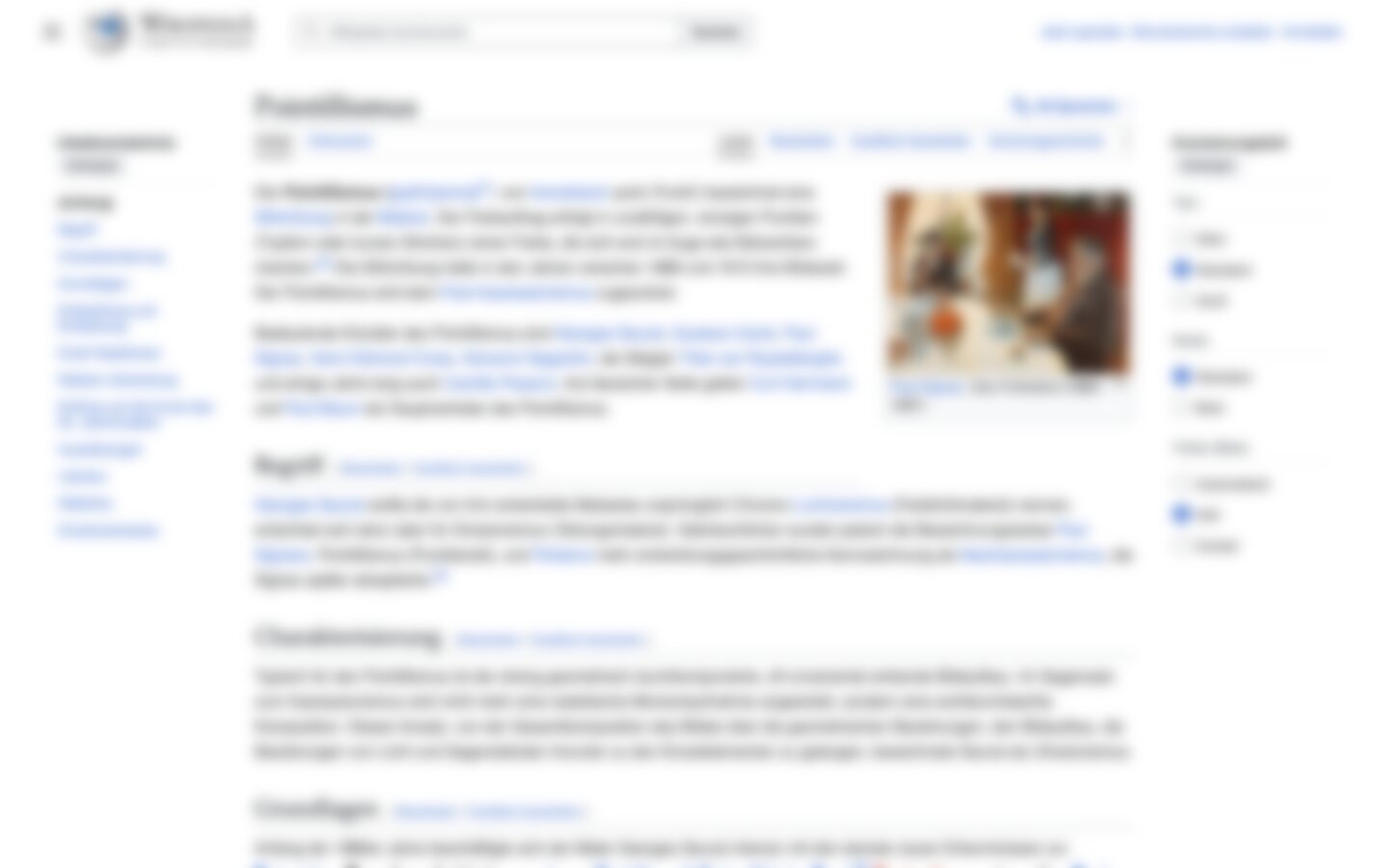 Unscharf: Text wird zu grauen Flächen de.wikipedia.org, Screenshot 2026