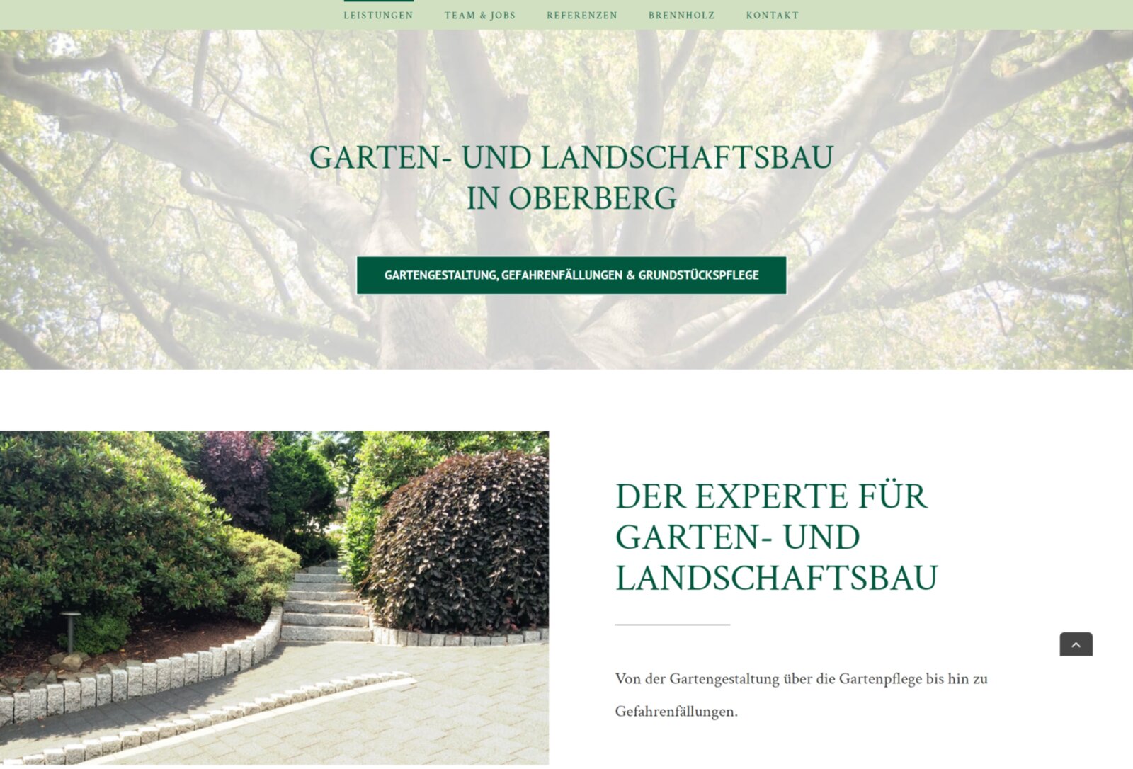 Ein Garten- und Landschaftsbaubetrieb Screenshot aus dem Bestand