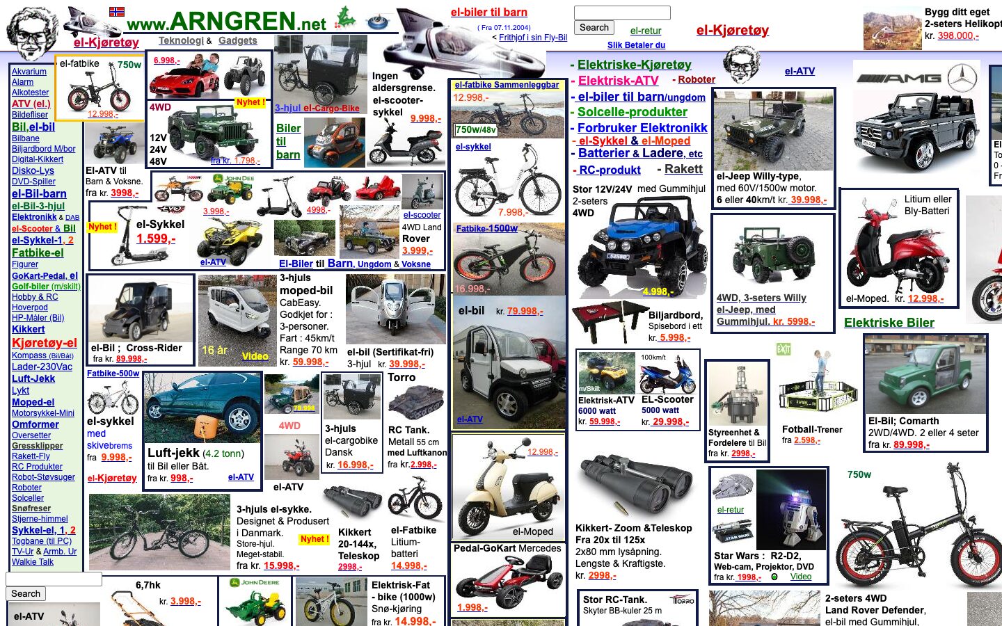 Wo fängt man hier an? arngren.net, Screenshot 2026