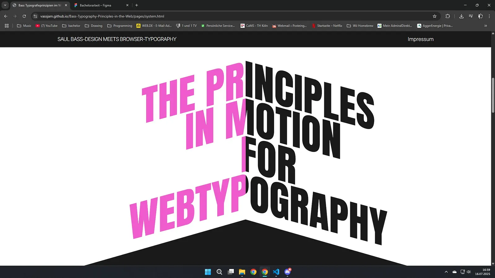 Die Kunst der Titelsequenz – Die Übertragbarkeit der Prinzipien von Saul Bass Typografie auf das Web
